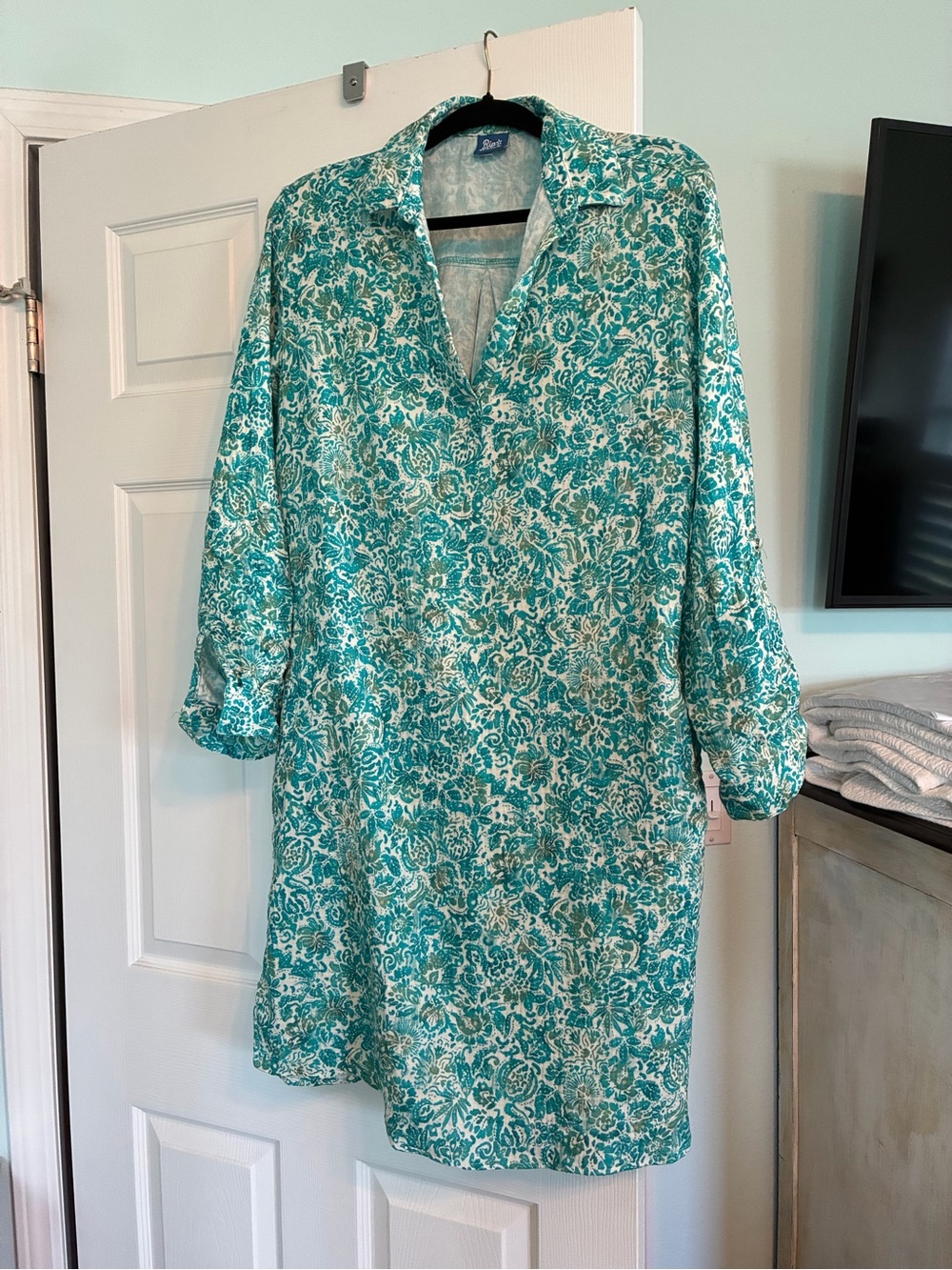 Beautiful Ripskirt, cotton shirt dress size M
